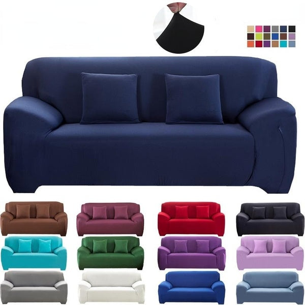 Solid Color Stretch Sofa Cover Modern Spandex Polyester Corner Sofa Sofa Cover Chair Protector Living Room 1-2-3 Seats