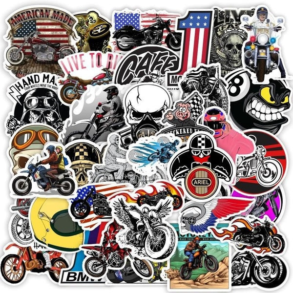 10-50pcs Cool retro motorcycle stickers graffiti Stickers for DIY Luggage Laptop Skateboard Motorcycle Bicycle Sticker