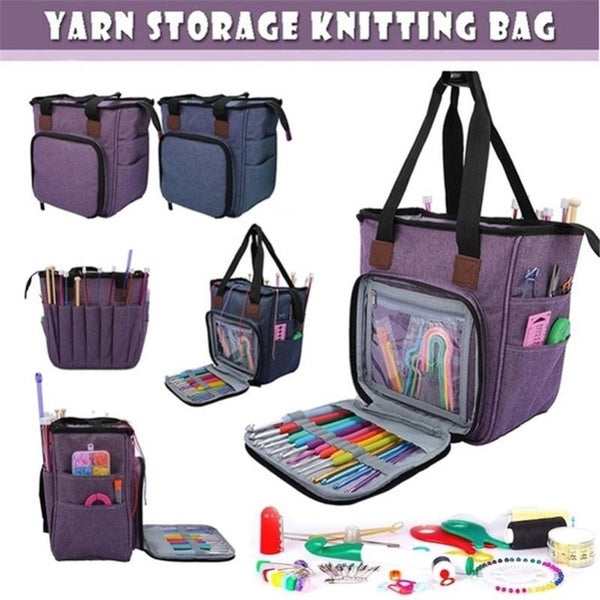 Portable Yarn Wool Knitting Bag Crochet Hooks Sewing Needles Storage Bags