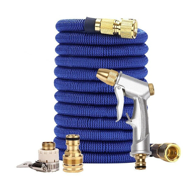 High Quality 25FT-50FT Garden Hose Telescopic Magic Hose Plastic Flexible Car Wash Hose Metal Spray Gun Outdoor Garden Watering Irrigation Pipe Clean