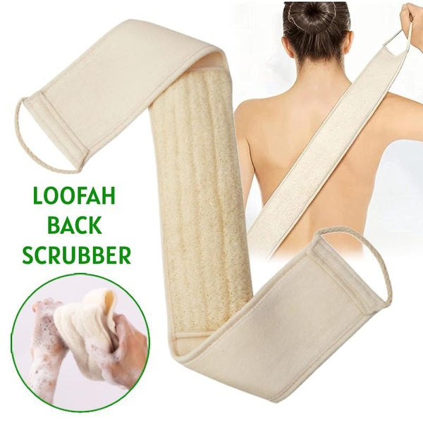 1PC Natural Exfoliating Loofah Back Sponge Scrubber Shower Bathing Pull Back Strap Body Skin Health Massage Cleaning Tool