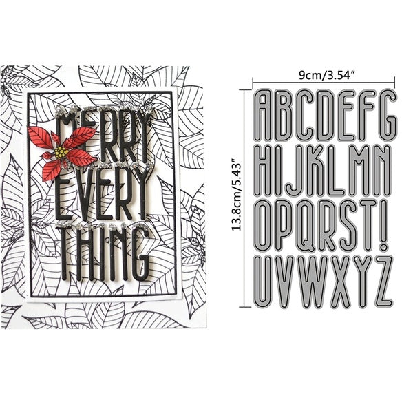 New Arrival English Alphabet Metal Cutting Dies Diy Scrapbooking Photo Album Decorative Embossing Paper Card Crafts Die
