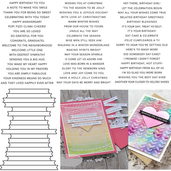 Simple Strips Metal Cutting Dies and Stamps DIY Scrapbooking Card Stencil Paper Cards Album Decoration Paper Cards Decoration