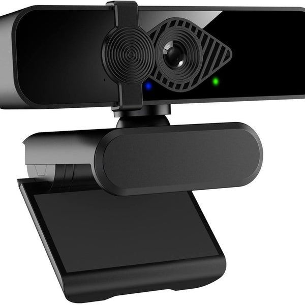 Webcam 2K pour PC, caméra d'ordinateur USB avec vue à 85°, avec microphone antibruit et protection de confidentialité, caméra Web HD pour moniteur d'