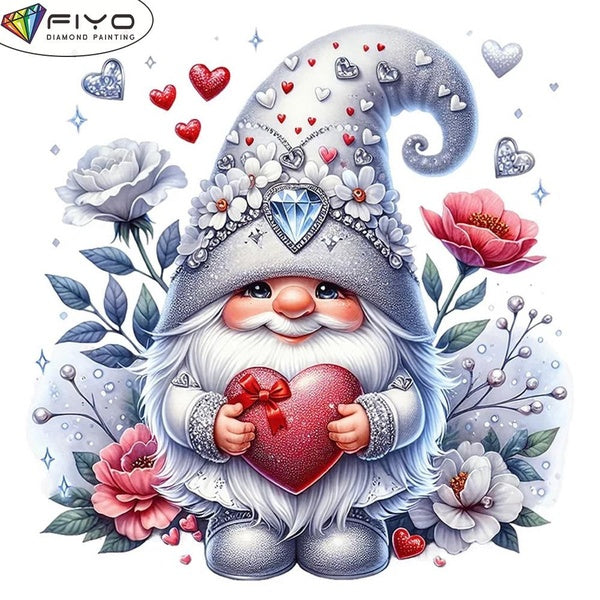 FIYO DIY 5D Dwarf Diamond Painting Full Drill with Number Kits Home and Kitchen Fashion Mosaic Diamond Painting Canvas Wall Decoration Gift Crafts fo