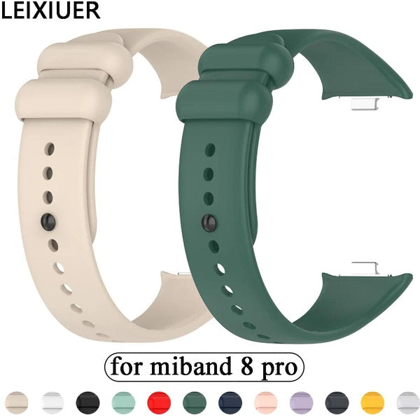 LEIXIUER Silicone Strap for mi Band 8 Pro Smart Watch Accessories for Redmi Watch 4 Official Bracelet Replacement Belt for Xiaomi mi Band 8 Pro Matron Inn