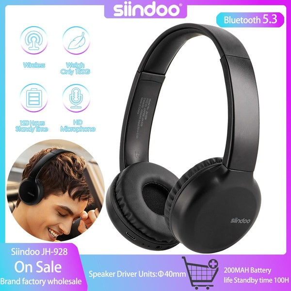 Siindoo JH-928 Casque sans fil Bluetooth Écouteurs stéréo Musique Super Bass Avec Microphone Pour Enfants Adultes Prix le plus bas