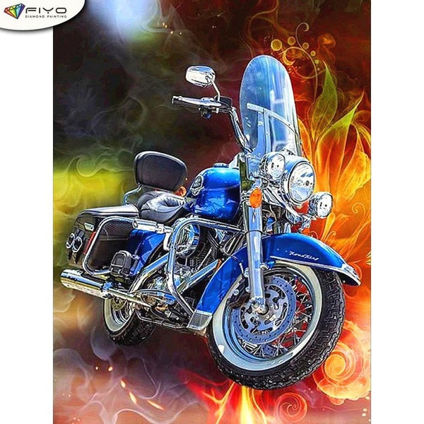 Motorcycles DIY 5D Diamond Painting Full Drill with Number Kits Home and Kitchen Fashion Cross Stitch Embroidery Paintings Canvas Pictures Wall Decor
