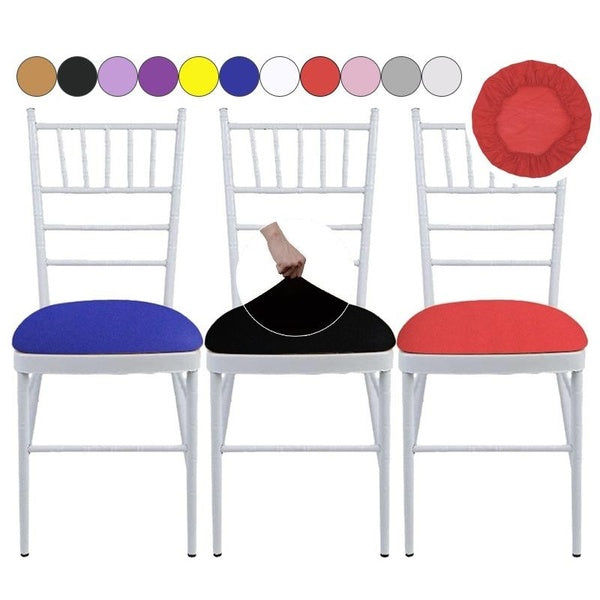 1-2 Piece Simple Pure Spandex Stretch Chair Seat Cover Wedding Restaurant Chair Cover