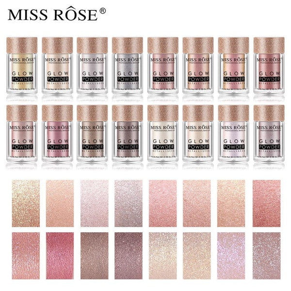 MISS ROSE Shiny Ray Holographic Sequins Glitter Shimmer Pigment Eye Shadow Tattoo Lip Nail Body Glitter Festival Party Eye Makeup Powder