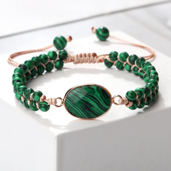 42 Styles 4mm Oeil de Tigre-Turquoise-Malachite Perles Double Rangée Tressé Bracelet Femmes Hommes Pierre Naturelle Charme Pendentif Bracelet Couple