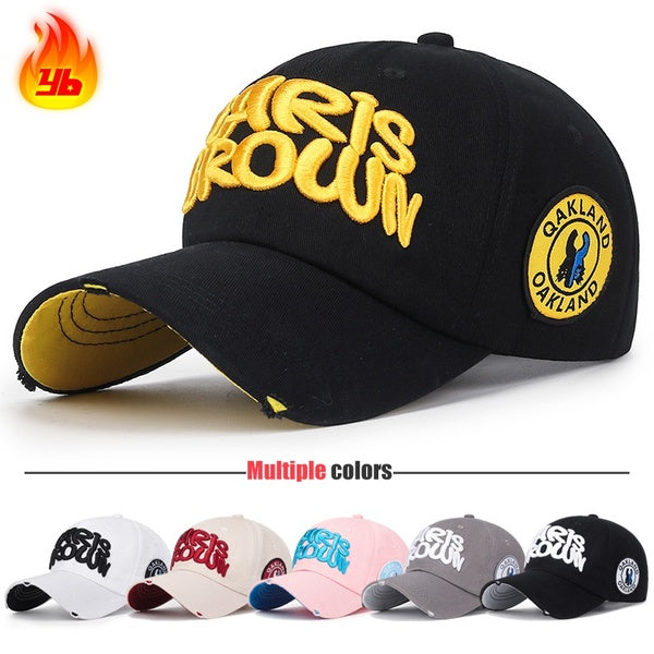 6 Colors New Fashion Casual Baseball Cap Outdoor Sport Cotton Snapback Hats For Men and Women 3D embroidered Design