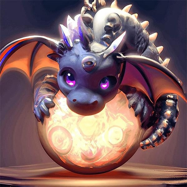 FIYO DIY 5D Cartoon Dragons Diamond Painting Full Drill with Number Kits Home and Kitchen Fashion Mosaic Diamond Painting Canvas Wall Decoration Gift