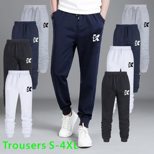 The Latest Fashion Adult Sports Sweatpants Loose Long Pants Jogger Trousers Men and Women Casual Fitness Jogging Pants 4 Colors Size XS-4XL