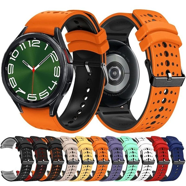 Silicone Watch Strap For samsung Galaxy Watch 6 Classic Watchband Bracelet For samsung Galaxy Watch 6 5 4 Smartwatch Accessories