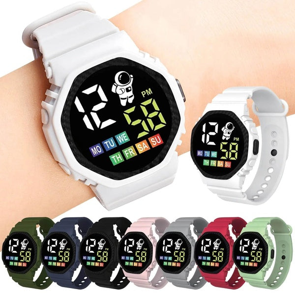 C3-17 LED Digital Watch for Kids Sports Waterproof Watches Football Boy Girl Children's Watch Electronic Clock Relogio Infant Watches