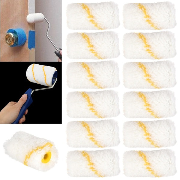 12pcs-24pcs Paint Roller Cover 2 Inch 5cm Mini Acrylic Fiber Brush for Household Wall Painting Treatment