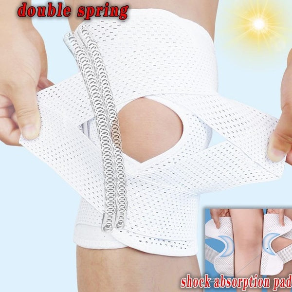 1 PC with Side Spring Stabilizers Design Adjustable Breathable Sports Knee Pads for Arthritis Injuries Recovery,Professional Silicone Anti-collision