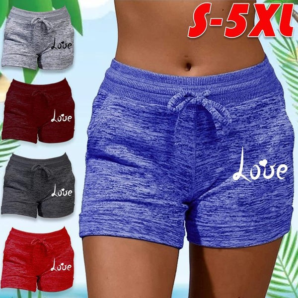 Summer Outdoor Beach Shorts for Ladies Bottoming Quick-drying Sports Fitness Shorts Yoga Pants Casual High Waist Drawstring Stretch Shorts for Women