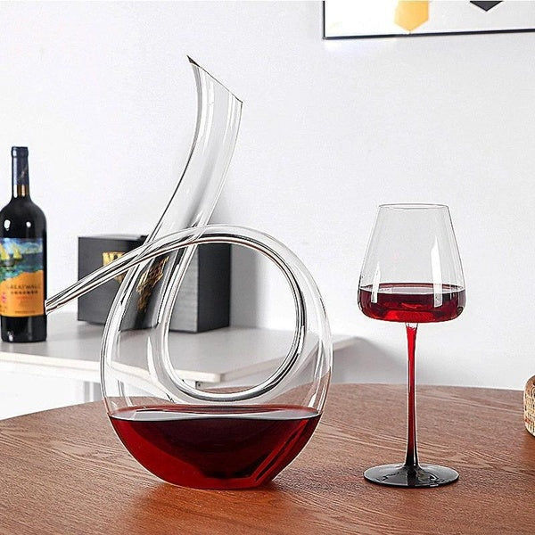 1PC Decanter 1500ML Crystal High Grade Spiral 6-shaped Wine Decanter Creative Wine Separator Champagne Wine Bottle For Family Bar JS 1103