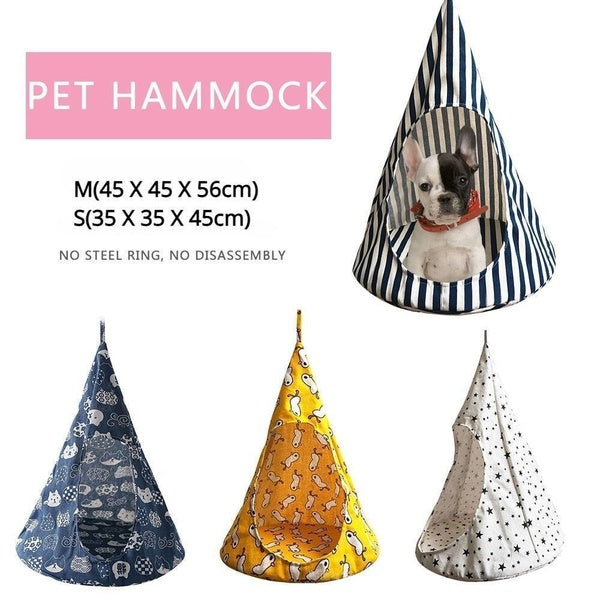 Animal de compagnie chat tente hamac chat amovible suspendu maison lit cône forme respirant lin éponge Cage couverture créative fournitures pour anim