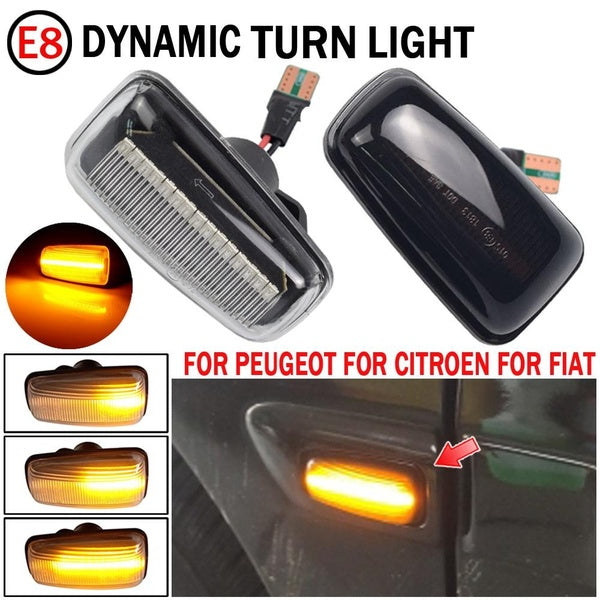 Flashing Car Turn Signal Lamps Side Marker Lights Lateral LED for Peugeot 306 106 406 806 Citroen XM ZX Break Xsara Xantia Fiat