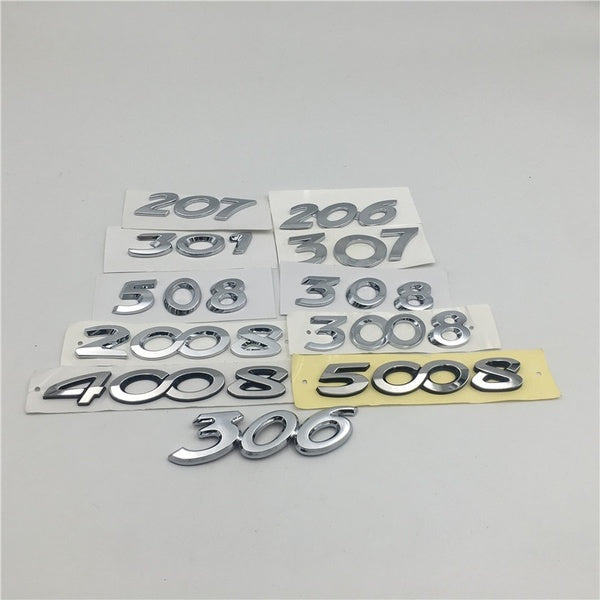 For Peugeot 206 207 301 306 307 308 508 2008 3008 4008 5008 Emblem Tail Rear Logo