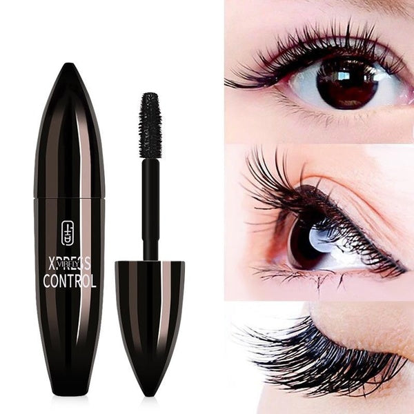 4D Lengthening Silk Fiber Mascara Curling Mascara Waterproof Eyelashes Makeup Tool Cosmetics