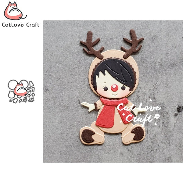 Catlove Reindeer Baby Animal Metal Cutting Dies Scrapbooking Mold Stencil Die Cuts Card Making Craft Embossing New Dies For 2020