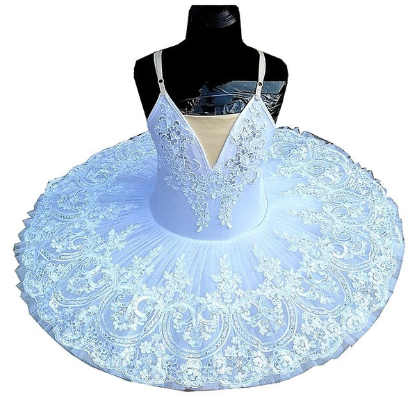 2020 New Children's Tutu Ballet Dress Platter Skirts Lace Sequined White Swan Lake Show Belly Dance Performance Costume