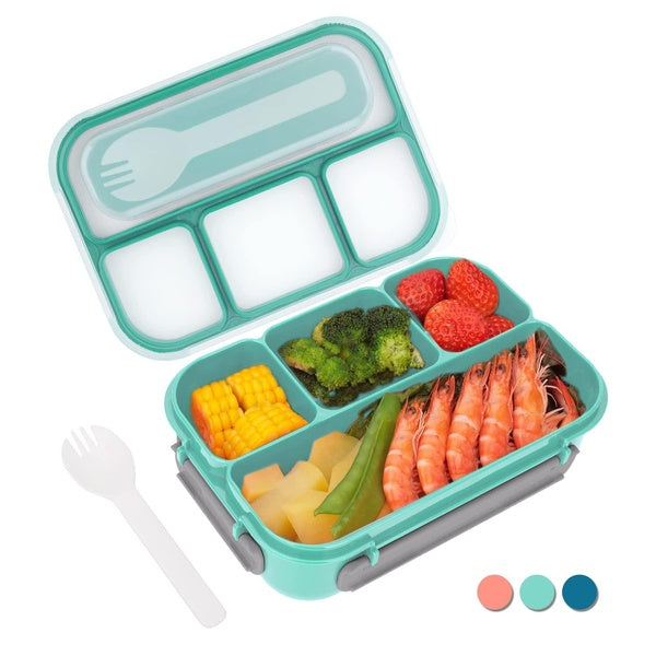 1300ml Lunch Box 4 Compartments Bento Lunch Box Containers for Adults - Kids - Toddler Microwave & Dishwasher & Freezer Safe