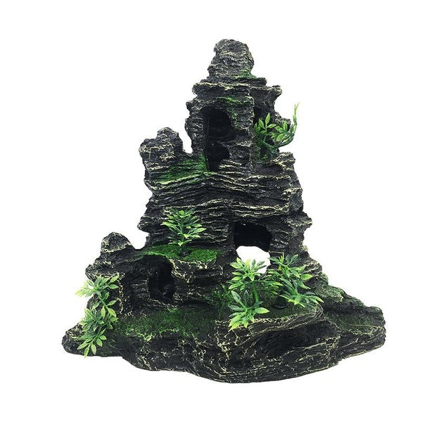 Ornaments Landscaping Simulation Rockery Decoration Artificial Resin Rockery Aquarium Stone Moss Fish Live Aquarium Accessories
