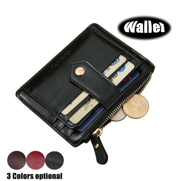 Porte-cartes universels GUBINTU avec poche à monnaie zippée Portefeuilles pour cartes à fermeture éclair multifonctions Cartes de crédit et pièces de