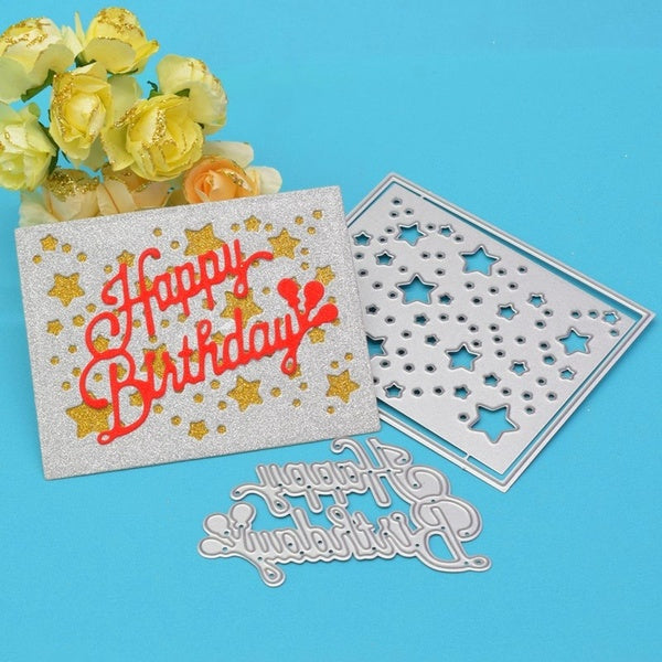 Happy Birthday Metal Cutting Dies for Scrapbooking Photo Album Card Paper Decoration
