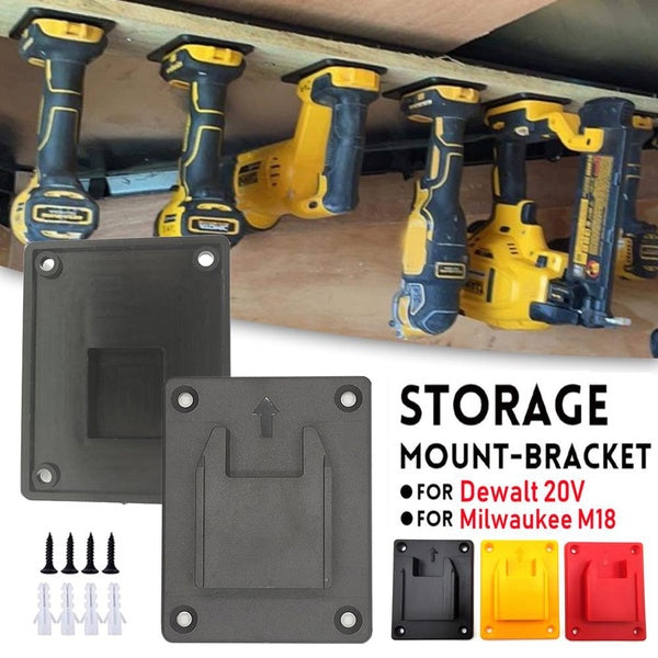 4-2PCS Machine Holder Wall Mount Storage Bracket Fixing Devices For Makita Electric Tool for DeWalt 20V-Milwaukee M18 Drill Battery Holder Power Tool
