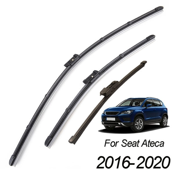 Xukey 3Pcs-set Front Rear Windscreen Wiper Blades Set For Seat Ateca 2020 2019 2018 2017 2016 26"18"11"