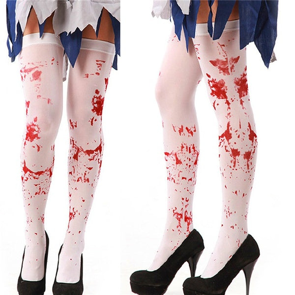 Halloween Personality Masquerade Clothing Accessories Bloody Socks Nurse Stockings Bloody Zombie Blood Cosplay Socks