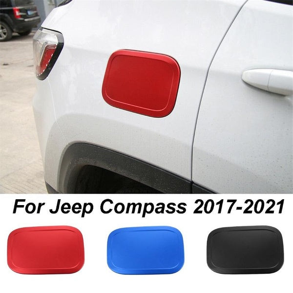 For Jeep Compass 2017-2021 Aluminum Alloy Fuel Tank Filler Door Cover Gas Cap Trim