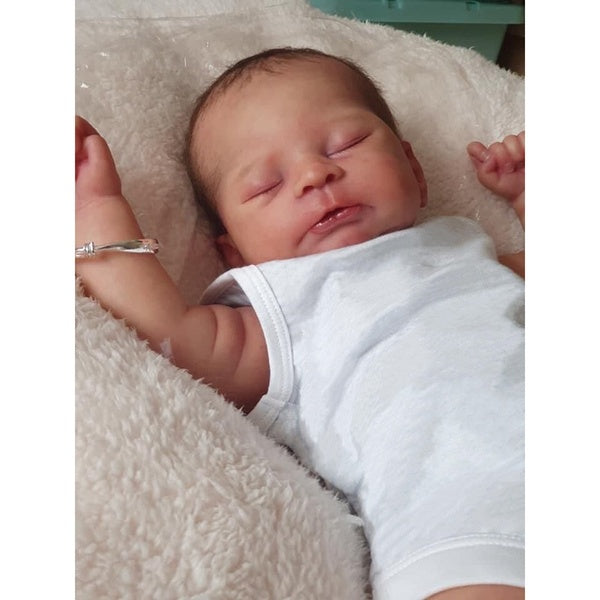 20"-50cm Cute Silicone Sleeping Reborn Baby Dolls Lifelike Timothy Toddler Baby Doll Toys with Cotton Body