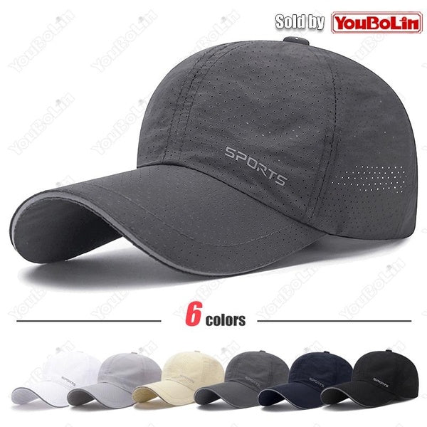 Visière étendue pour hommes et femmes d'été perforée au laser matériau réfléchissant à séchage rapide casquette de baseball respirante à la mode clas