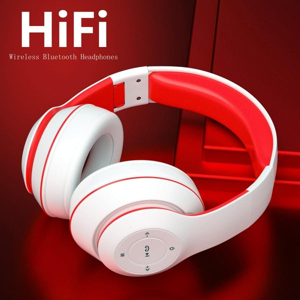 2023 Nouveau casque stéréo sans fil pliable, casque HiFi Bluetooth avec basses profondes, microphone HD, cache-oreilles en cuir PU, accessoires audio