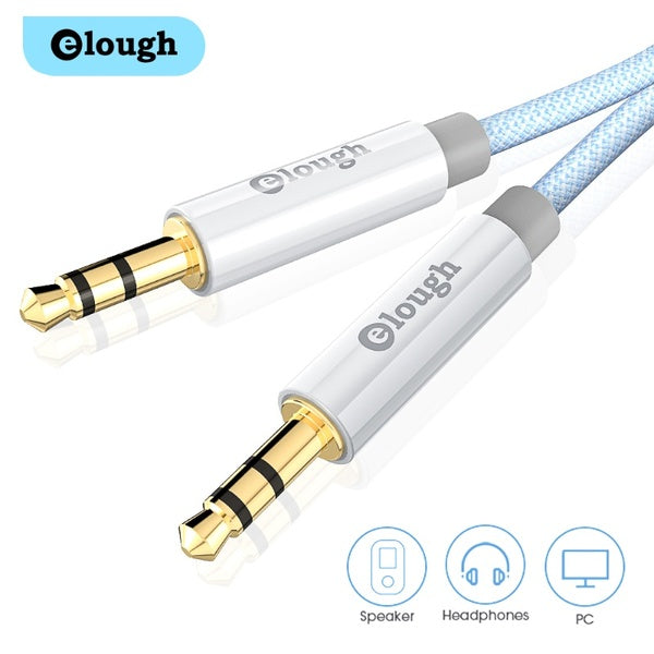 Elough AUX Cable Jack 3.5mm Audio Cable Male To Male Speaker Cable For Car Headphones Xiaomi Redmi AUX Audio Wire Cord