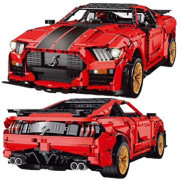 New 3200Pcs Super Sport Car Shelbyed GT500 Model Bricks MOC Racing Vehicle Model Building Blocks Toys for Kids Boy Gifts
