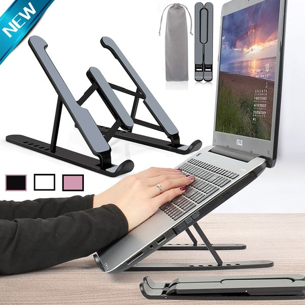 Foldable Laptop Stand 6 Levels of Height Adjustable Desktop Laptop Holder Non-slip Notebook Stands for For 11"~17" Laptop and Tablet