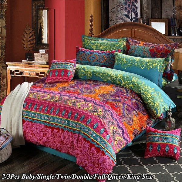 Bohemian Bedding Comforter Cover Bedding Sets Mandala Bedding Duvet Cover Set Winter Duvet Cover Pillowcase 2-3Pcs Baby-Single-Twin-Double-Full-Queen