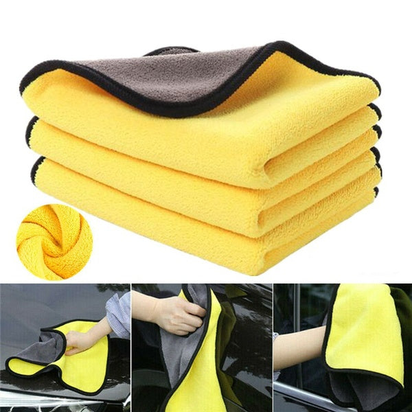 Square Super Absorbent Car Wash Cloth Microfiber Towel Car Maintenance Polishing Cleaning Towels 1-2-3-4-5PCS