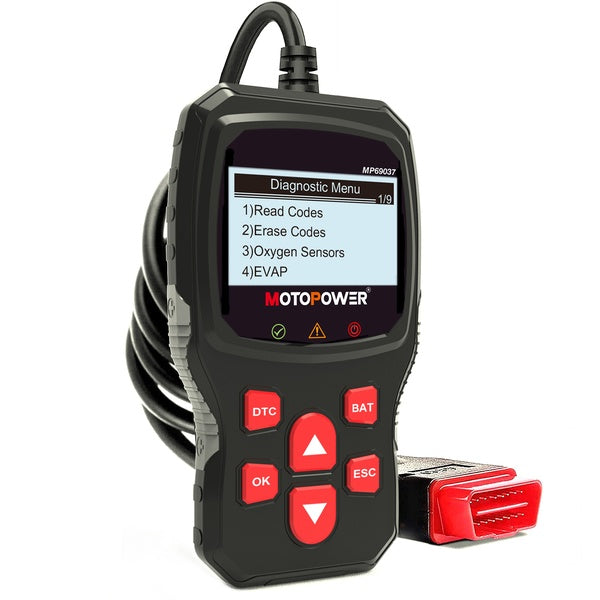 MOTOPOWER MP69037 Car OBD2 Scanner Code Reader Engine Fault Code Reader Scanner CAN Diagnostic Scan Tool for All OBD II Protocol Cars
