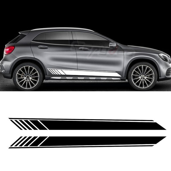 Edition 1 Door Side Stripe Skirt Stickers Decal for Mercedes Benz GLA Class X156 GLA45 AMG GLA180 200 250 H247 Car Accessories