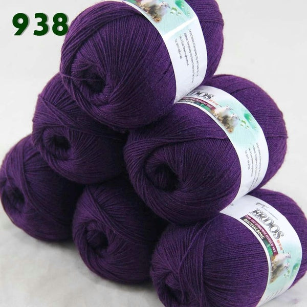 Sale 6 ball x50gr LACE Soft Crochet Acrylic Wool Cashmere Crocheting hand knitting Fashion Home Decor Living Yarn Royal Purple 38 Professionally sell