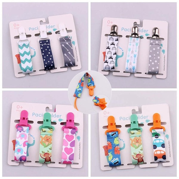 3pcs -set Pacifier Clips for Babies Newborn Soother Clip Chain Personalised Infant Present Gifts Personalized Baby Accessories